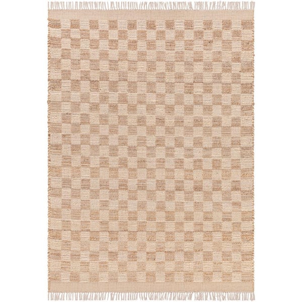 Livabliss Farida Tan Doormat 2 ft. x 3 ft. Checkered Indoor Area Rug