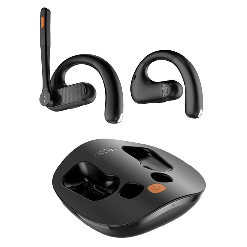 Black True Wireless Bluetooth Air-Conduction Open Over The Ear Headset