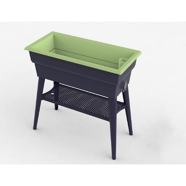 Bosmere English Garden Maxi 32 in. L x 15 in. W x 31-1/2 in. H Self Watering Plastic Raised Garden Bed