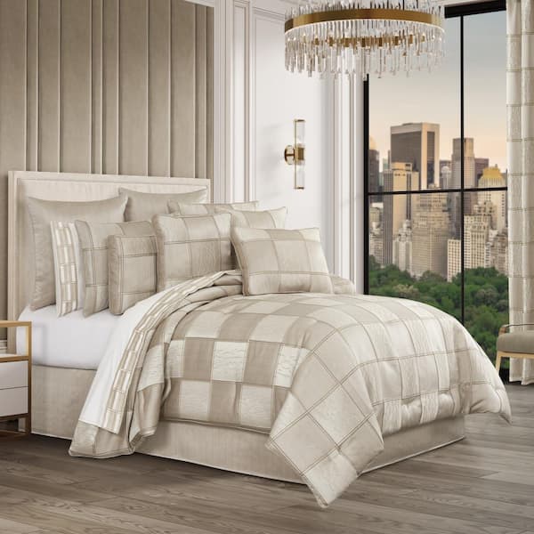 Unbranded Benton Flax 4-Piece. Flax Polyester California King Comforter Set 96 X 110 in.