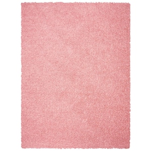 Primo Shag Rose 9 ft. x 12 ft. Solid Area Rug