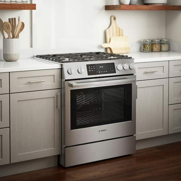 KitchenAid 5.8 cu. ft. Slide-In Gas Range with Self-Cleaning Convection  Oven in Stainless Steel KSGG700ESS - The Home Depot