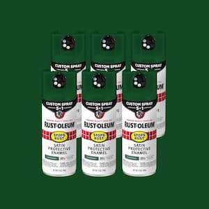 12 oz. Custom Spray 5-in-1 Satin Canyon Green Spray Paint (Case of 6)