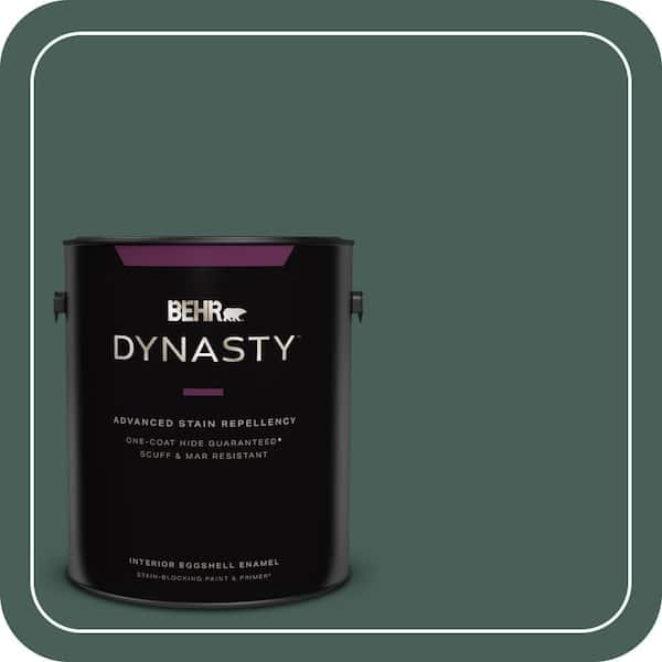 BEHR DYNASTY 1 gal. #M440-7 Rainforest One-Coat Hide Eggshell Enamel Interior Stain-Blocking Paint & Primer