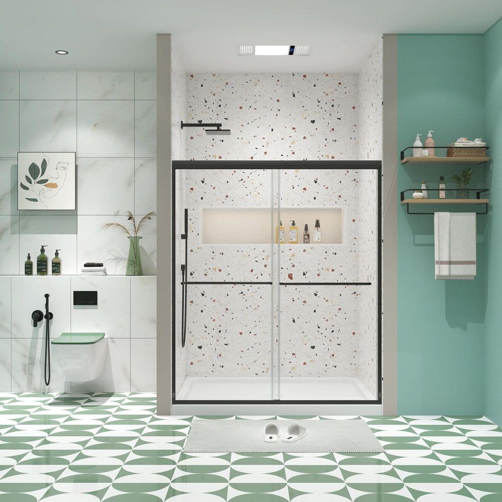 60 in. W x 70 in. H Double Sliding Framed Shower Door with Clear Tempered Glass price history on PriceWatchPro