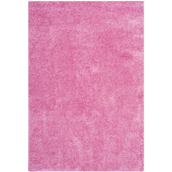 SAFAVIEH California Shag Pink 4 ft. x 6 ft. Solid Area Rug