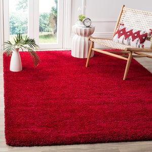 Milan Shag 4 ft. x 6 ft. Red Solid Area Rug