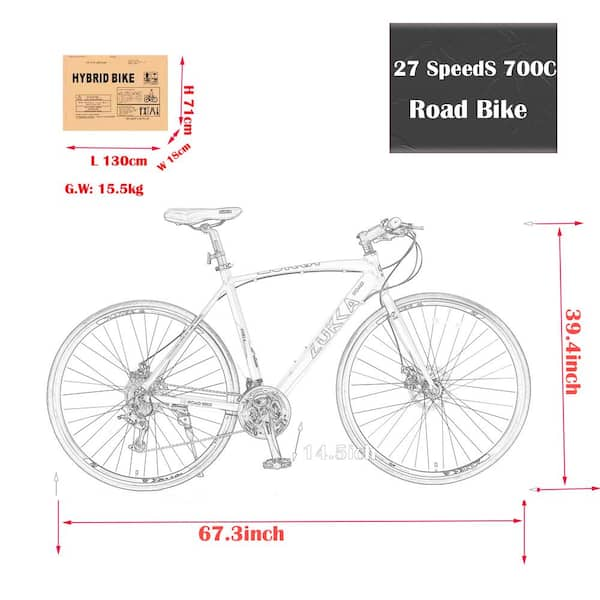 28 In 700c Road Bike Aluminium With 27 Speed Disc Brake For Adult And Teenagers In Blue Cx421mb Be The Home Depot