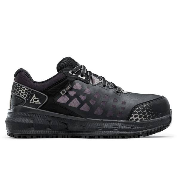Ace Women's Aster Slip Resistant Athletic Shoes - Alloy Toe - Black Size 5(M)