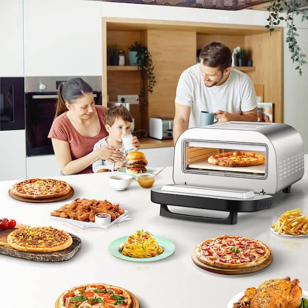 amzchef 12 in. Electric Pizza Oven with 6-Touchscreen Presets