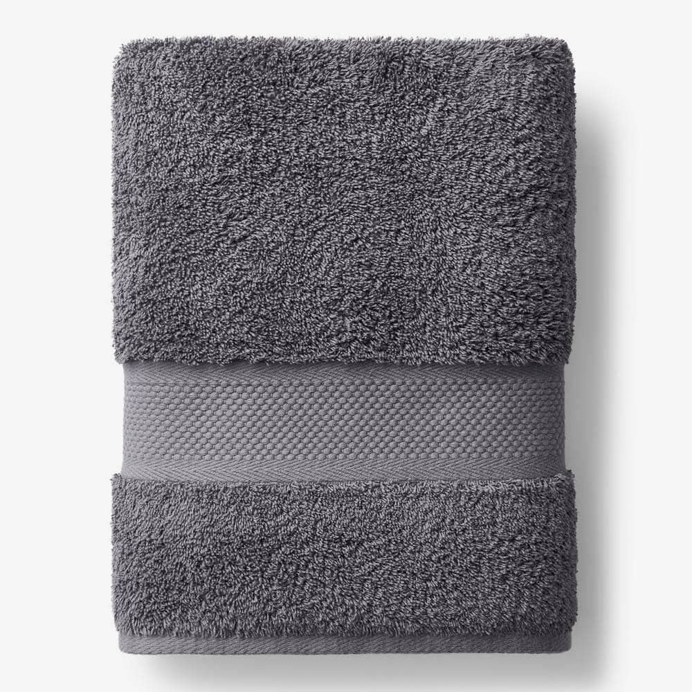 The Company Store Legends Sterling Dark Gray Solid Supima Cotton Bath Sheet