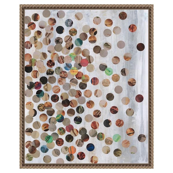 Amanti Art 100 Pennies II by Natalie Avondet 16 in. W x 20 in. H. Canvas Wall Art Print Framed in Bronze