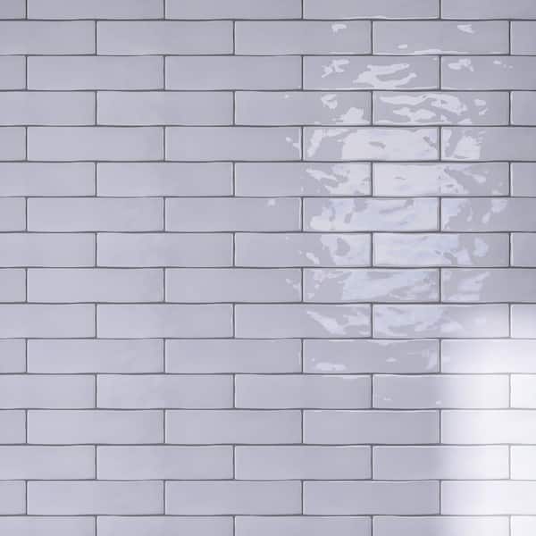 MOLOVO Kezma White 2.95 in. X 11.81 in. Polished Ceramic Subway Wall Tile (6.03 sq. ft./Case)
