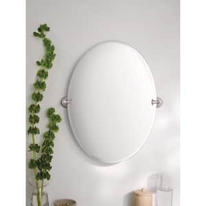 Glenshire 26 in. x 22 in. Frameless Pivoting Wall Mirror in Chrome