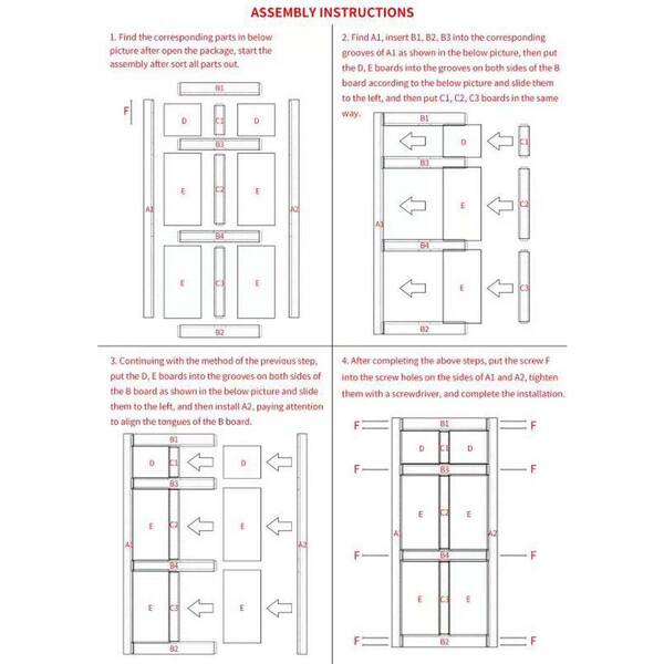 Unbranded - 36 in. x 80 in. 6-Paneled White Primed Interior Sliding Barn Door with Hardware Kit, MDF, Barn Door Slab