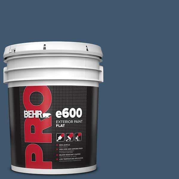 BEHR PRO 5 gal. #ECC-16-3 Inlet Harbor Flat Exterior Paint