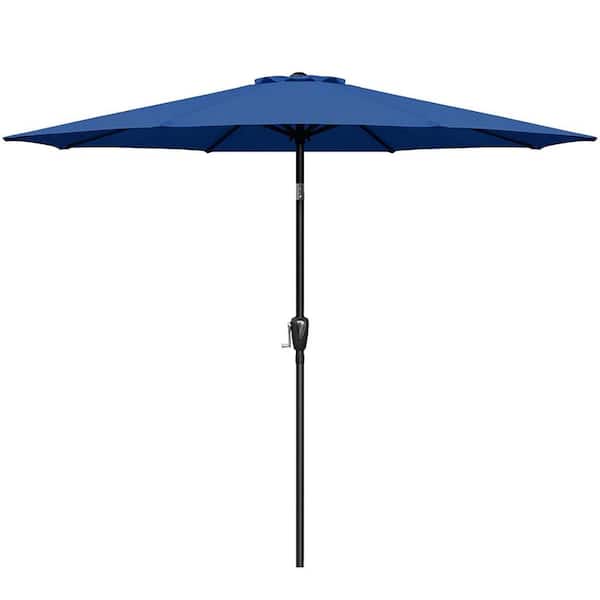 dubbin 9 ft. Steel Market Tilt Patio Umbrella in Blue
