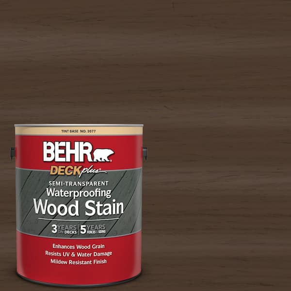 BEHR DECKplus 1 gal. #ST-111 Wood Chip Semi-Transparent Waterproofing Exterior Wood Stain
