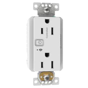 X Series 15 Amp 125-Volt Tamper Resistant Indoor Matter Smart Wi-Fi Energy Monitoring Duplex Outlet Receptacle Matte