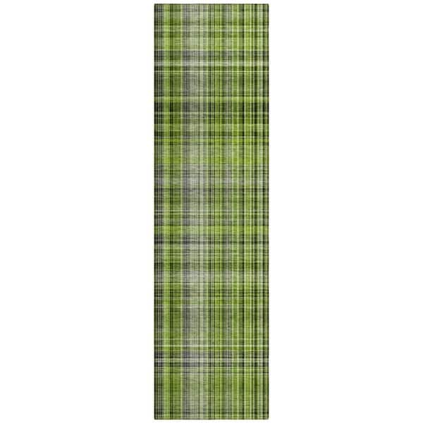 Addison Rugs Chantille ACN541 Green 2 ft. 3 in. x 7 ft. 6 in. Machine Washable Indoor/Outdoor Geometric Runner Rug