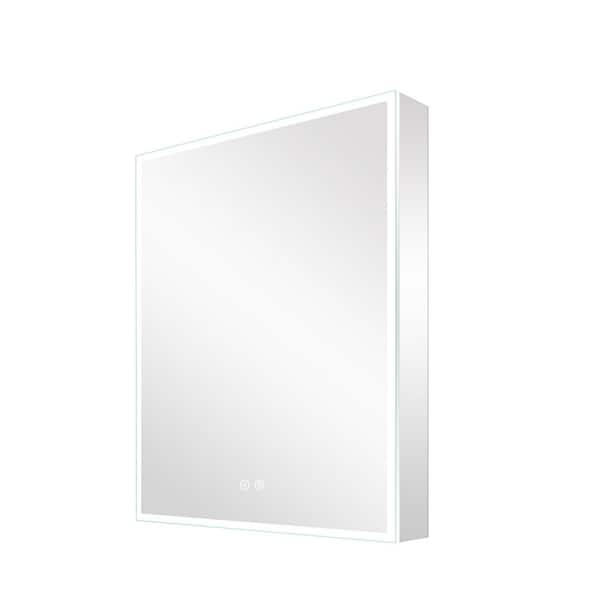 WELLFOR 12 in. W x 24 in. H Sliver Aluminum Recessed/Surface Mount