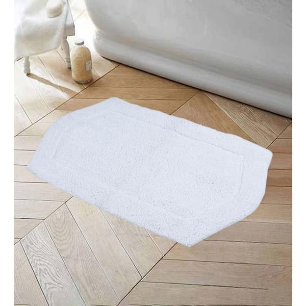 Waterford Collection 100% Cotton Tufted Bath Rug, 21 in. x34 in. Rectangle, White