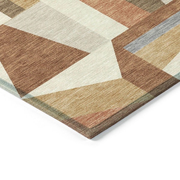 Chantille Machine Washable Indoor/Outdoor Abstract ACN2327 Paprika 9 ft. x 12 ft. Area Rug