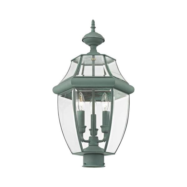Livex Lighting Monterey 60-Watt 23.5-in Polished Brass Traditional Post Light Livex Lighting Monterey 60-Watt 23.5-in Polished Brass Traditional Post Light