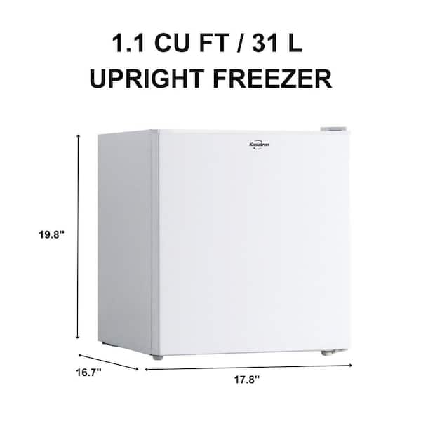 3.5 CU.FT Compact Mini Refrigerator Fridge in Beige with Freezer, Removable Shelves and 2 Door for Kitchen, Apartment