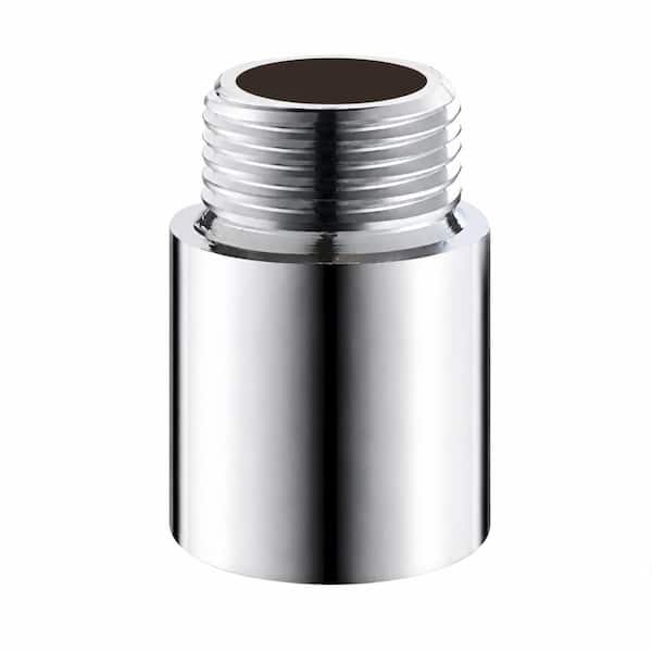 1 in. Stainless Steel Shower Arm Extension for Standard Shower Head Connections with Nickel-Chrome Finish