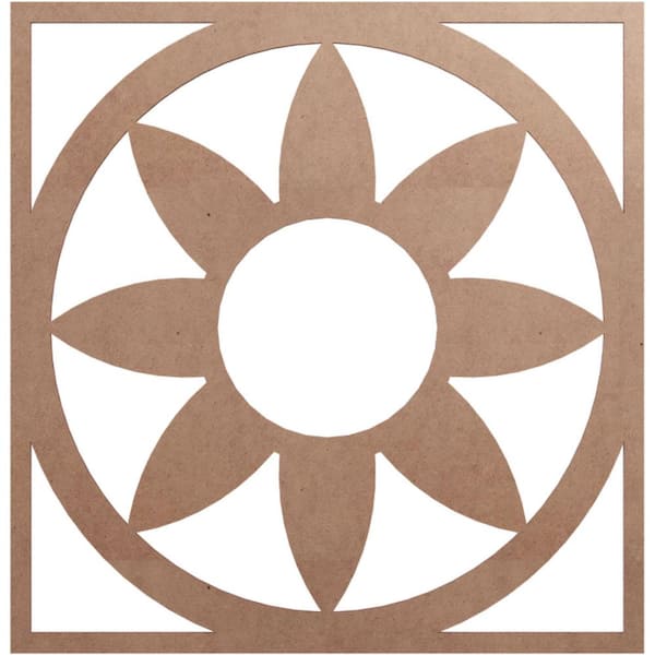 Ekena Millwork 0.25 in. x 28 in. x 28 in. Wood Medallion Moulding