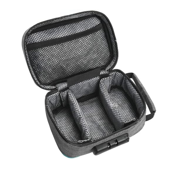 Angel Sar 5.5 in. W x 8.5 in. D x 4.6 in. H Gray Outdoor Storage Cabinet, Discrete Odorless Bag with Easy Use Combination Lock