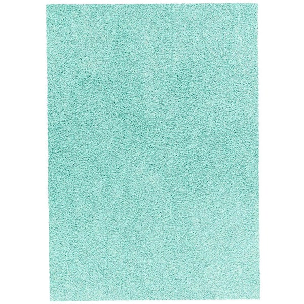 Unbranded Green Polyester 5 ft. x 7 ft. Solid Indoor/Outdoor Area Rug