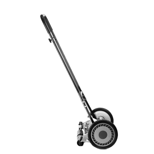 Lonabr Lawn Mower Manual Reel Hand Push Walk Behind Adjustable 5-Blade  Catcher