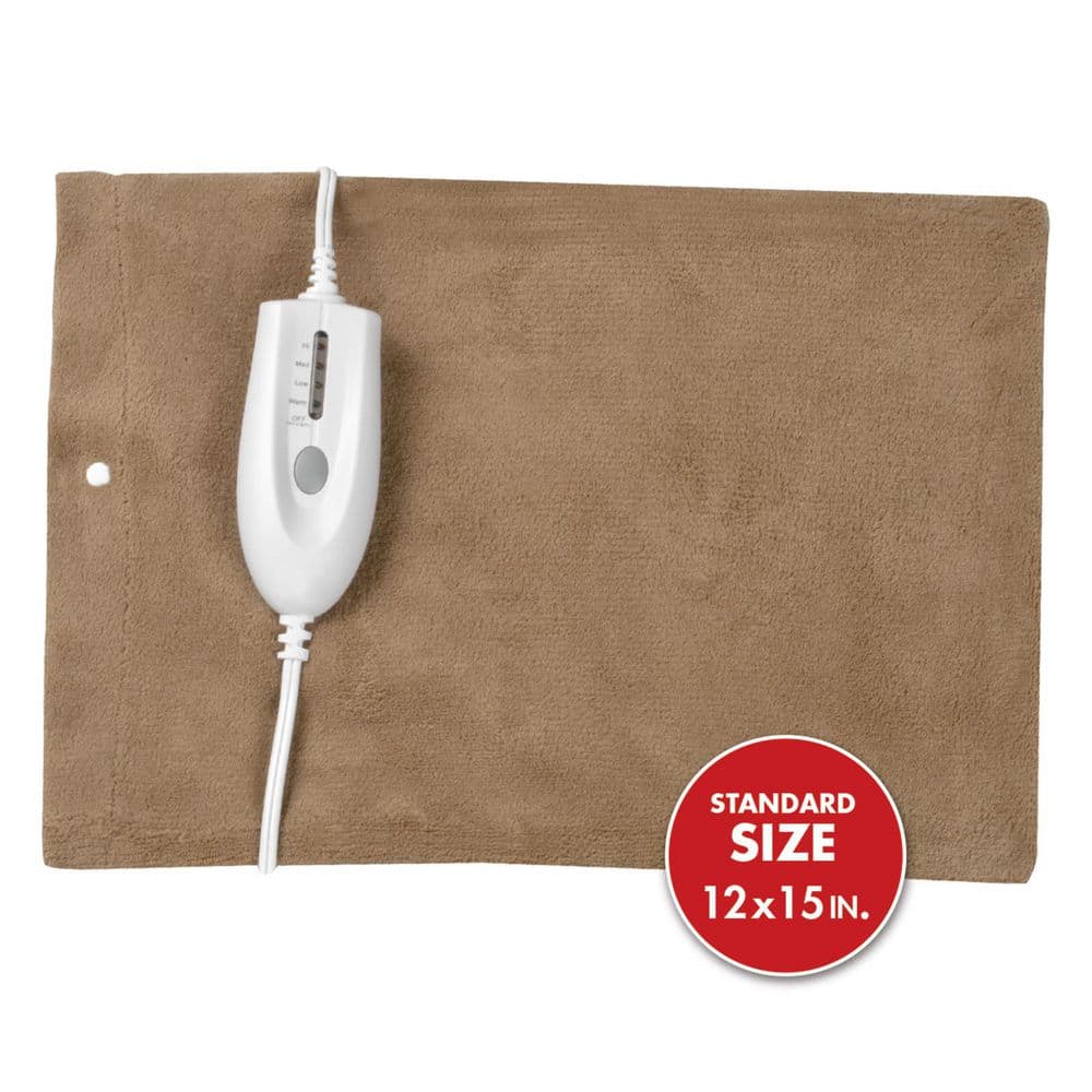 Veridian Healthcare TheraCare Deluxe Heating Pad : Moist & Dry Heat : Four-Heat Settings : Soothing Warm Muscle Relief, Size 12" x 15"