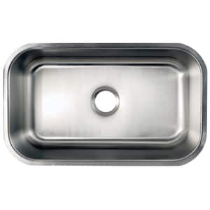 Loft Brushed Stainless Steel 30 in. Single Bowl Undermount Kitchen Sink