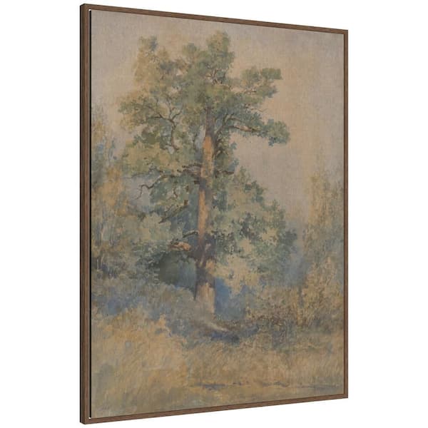 Sylvie "Sketch of a Tree Ladislav Mednyanszky" by Nostalgia Prints Landscape Framed Canvas Art Print 42 in. x 32 in.