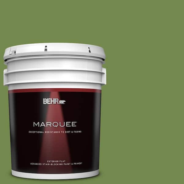 BEHR MARQUEE 5 gal. Home Decorators Collection #HDC-SM14-2 Green Suede Flat Exterior Paint & Primer