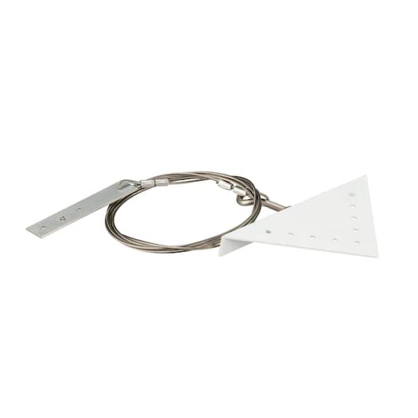 Unbranded 12' CABLE W/TRIANGLE BRACKET WHITE