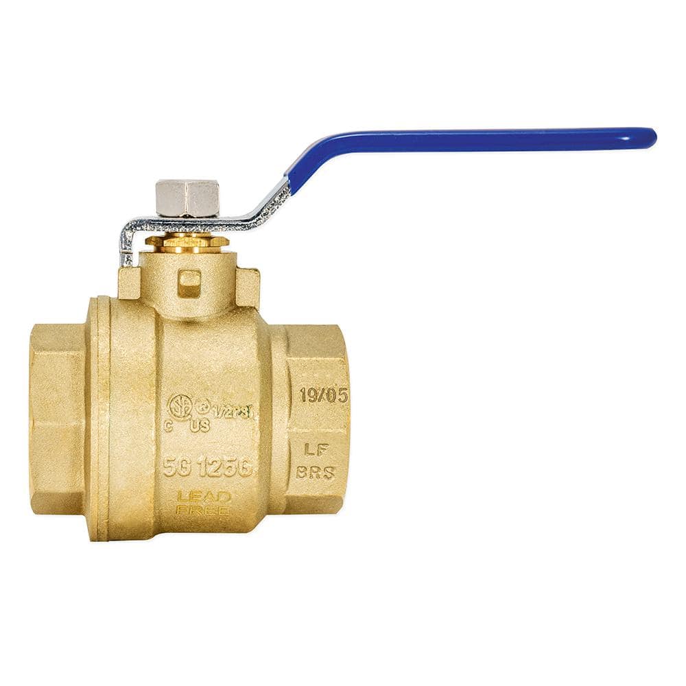 Heavy-Duty Brass 1-1/2 Inch Full Port Ball Valve