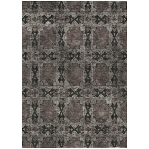 Addison Rugs Chantille ACN564 Gray 10 ft. x 14 ft. Machine Washable Indoor/Outdoor Geometric Area Rug