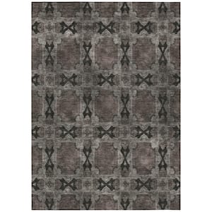 Chantille ACN564 Gray 8 ft. x 10 ft. Machine Washable Indoor/Outdoor Geometric Area Rug