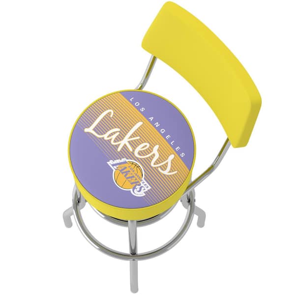 Los Angeles Lakers Hardwood Classics NBA Logo Chair - White