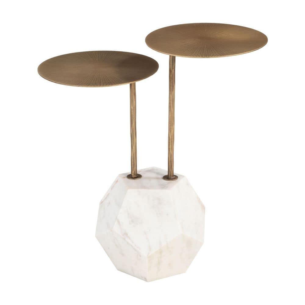 Anten 22.4 in.W Brass 25.0 in.H Round Iron End Table price history on PriceWatchPro