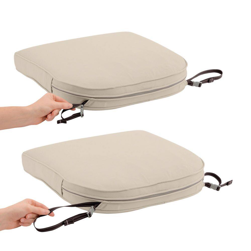 Antique Beige Water-Repellent Outdoor Chaise Lounge Cushion, 72 x 21