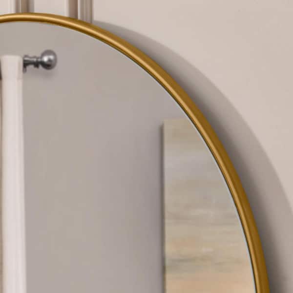 Extra Large Round Black Classic Accent Mirror (35 in. Diameter)