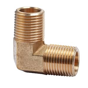 1/2 in. MIP Brass Pipe 90° Elbow Fitting (3-Pack)