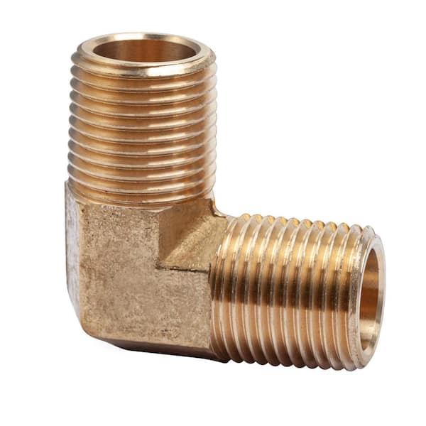 LTWFITTING 1/2 in. MIP Brass Pipe 90° Elbow Fitting (3-Pack)