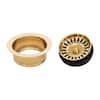 3.5 in. Deluxe Garbage Disposal Drain with Basket, Polished Brass