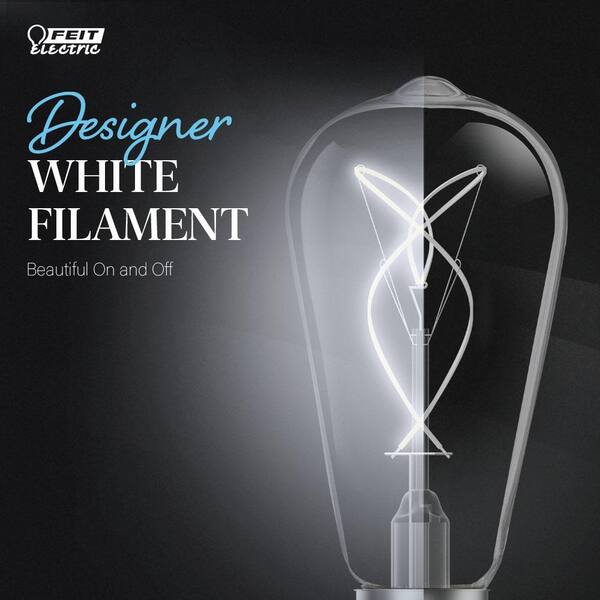 Feit Electric 25-Watt Equivalent B10 Dimmable Candelabra Smoke Glass Vintage LED Light Bulb with Spiral Filament Daylight (12-Pack) Feit Electric 25-Watt Equivalent B10 Dimmable Candelabra Smoke Glass Vintage LED Light Bulb with Spiral Filament Daylight (12-Pack)